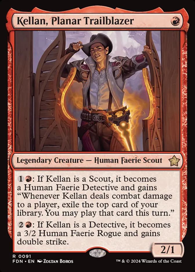 Card image of Kellan, Planar Trailblazer