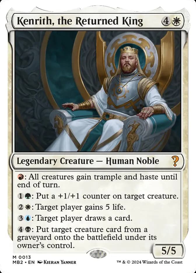 Card image of Kenrith, the Returned King