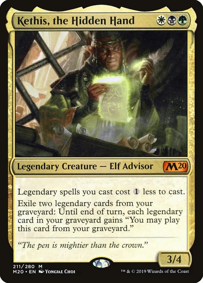 Card image of Kethis, the Hidden Hand