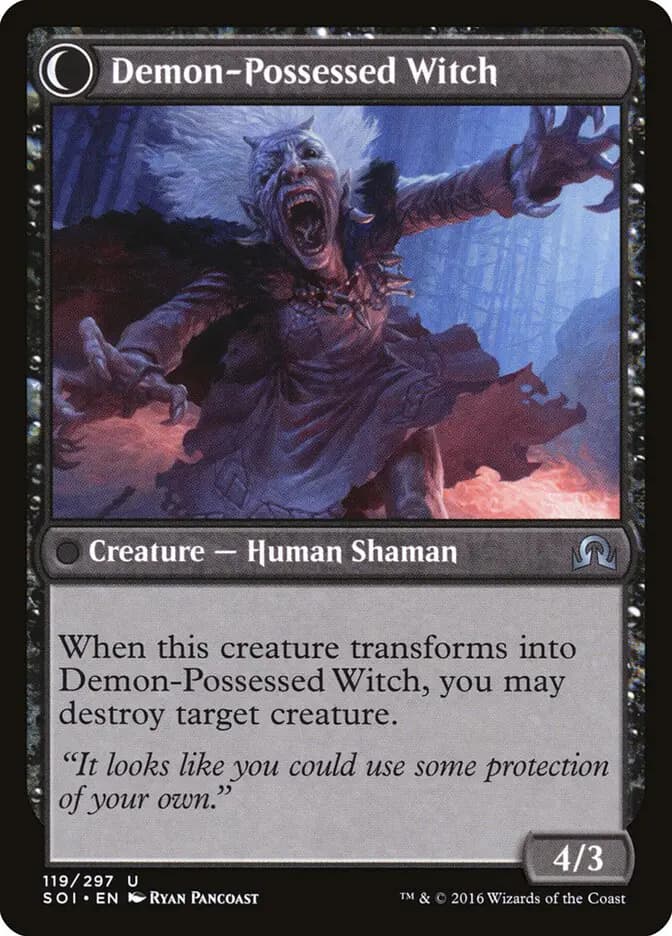 Card image of Kindly Stranger / Demon-Possessed Witch