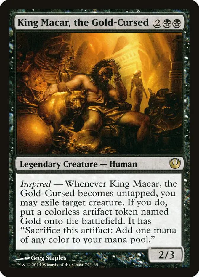 Card image of King Macar, the Gold-Cursed