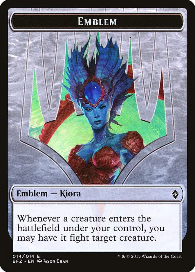 Card image of Kiora, Master of the Depths Emblem