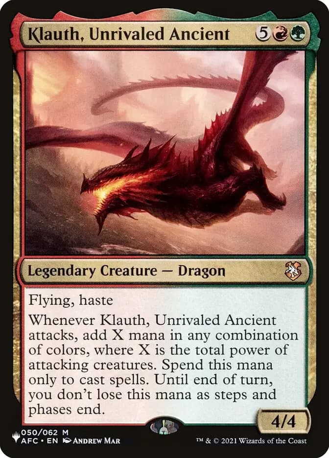 Card image of Klauth, Unrivaled Ancient