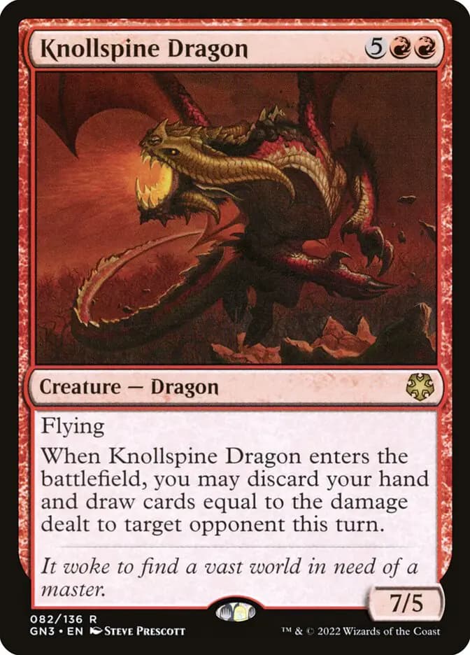 Card image of Knollspine Dragon