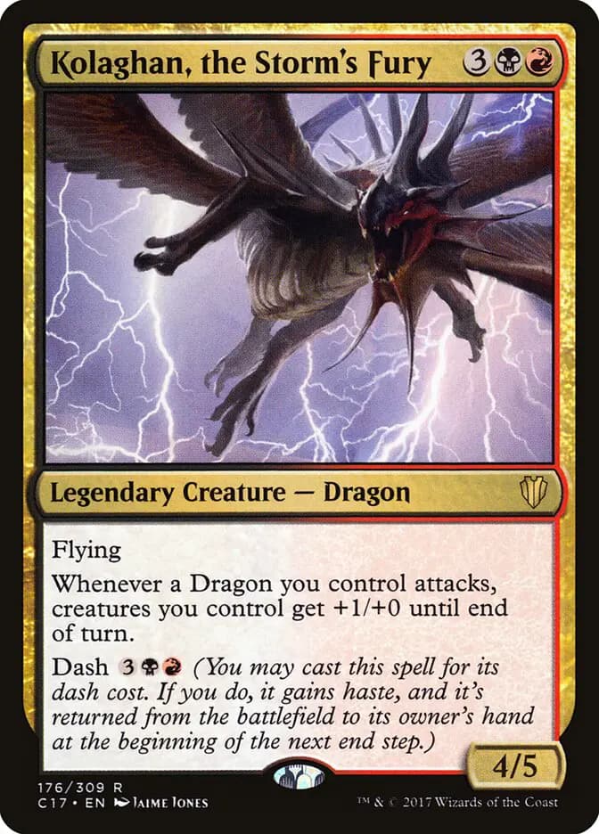 Card image of Kolaghan, the Storm's Fury