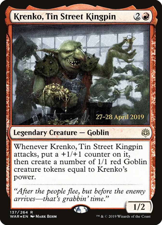 Card image of Krenko, Tin Street Kingpin
