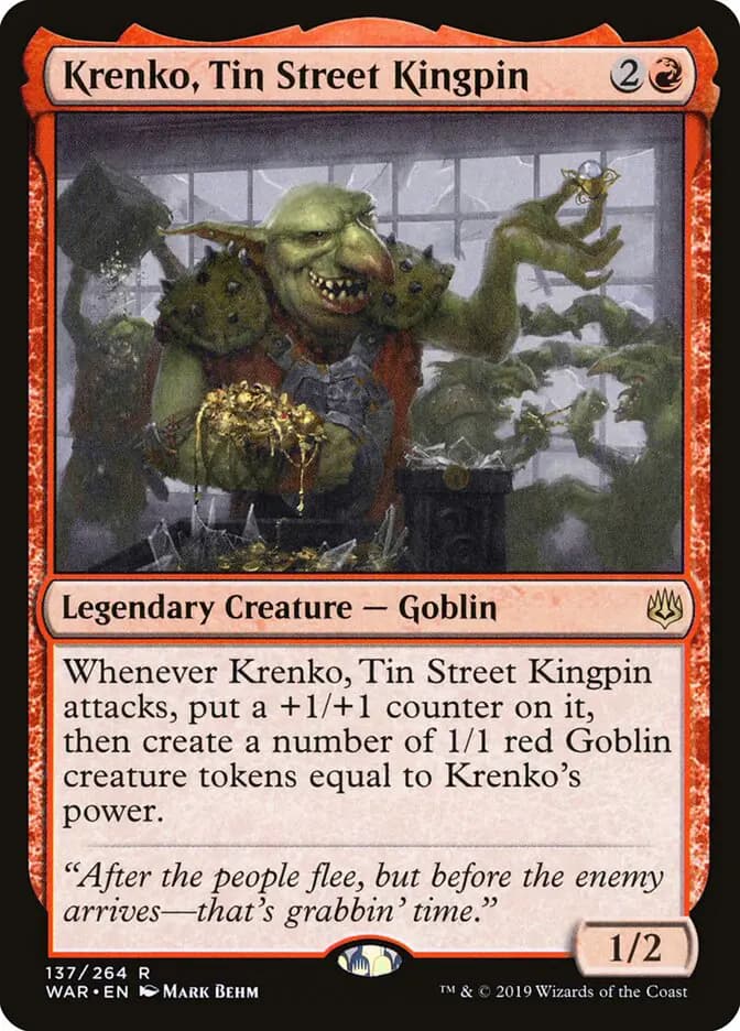 Card image of Krenko, Tin Street Kingpin