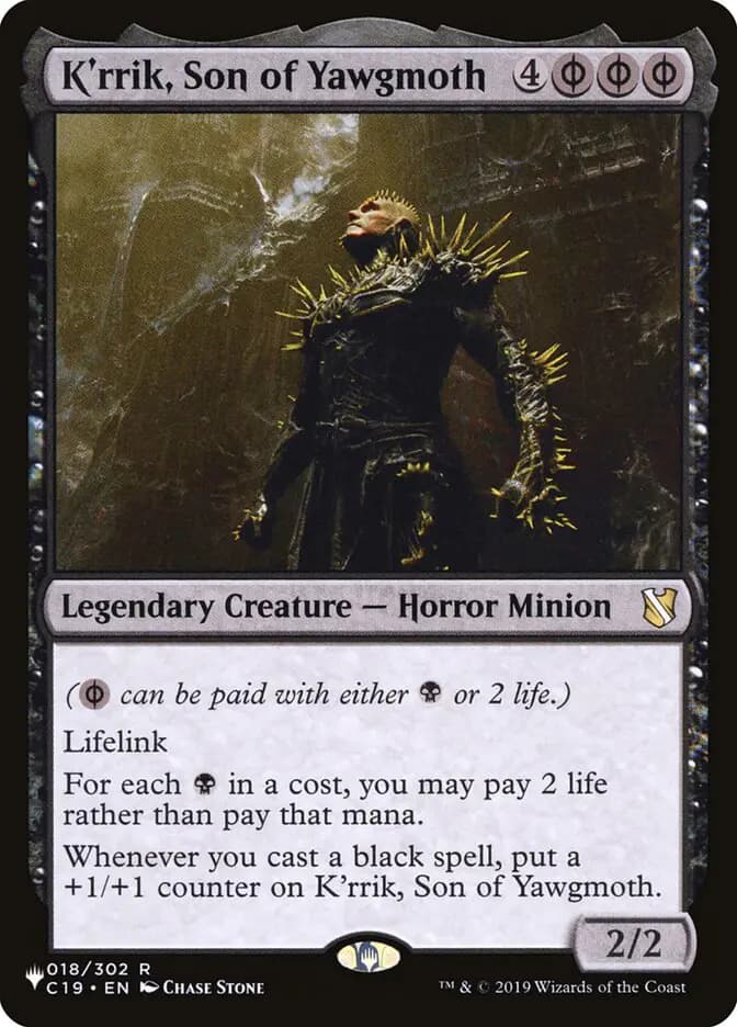 Card image of K'rrik, Son of Yawgmoth