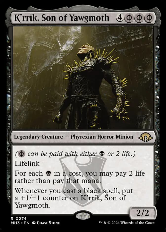 Card image of K'rrik, Son of Yawgmoth