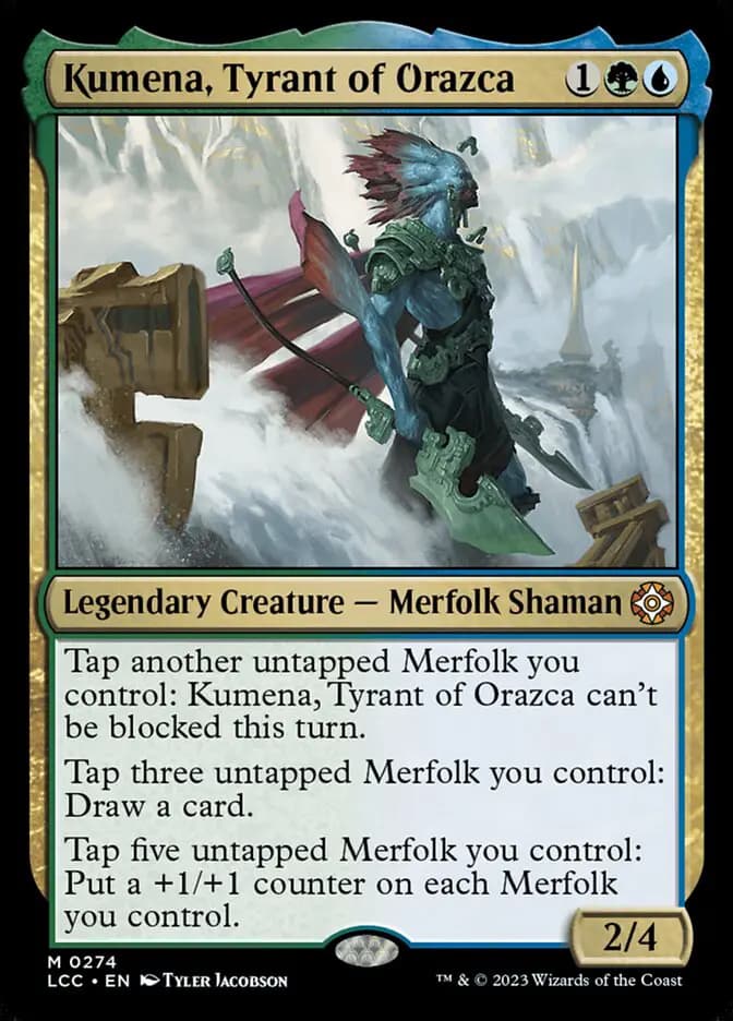 Card image of Kumena, Tyrant of Orazca