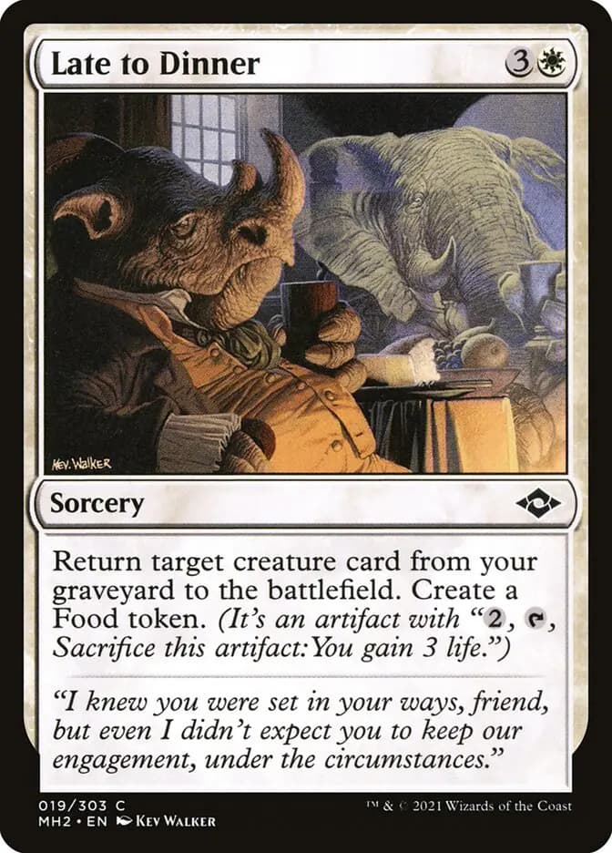 Card image of Late to Dinner