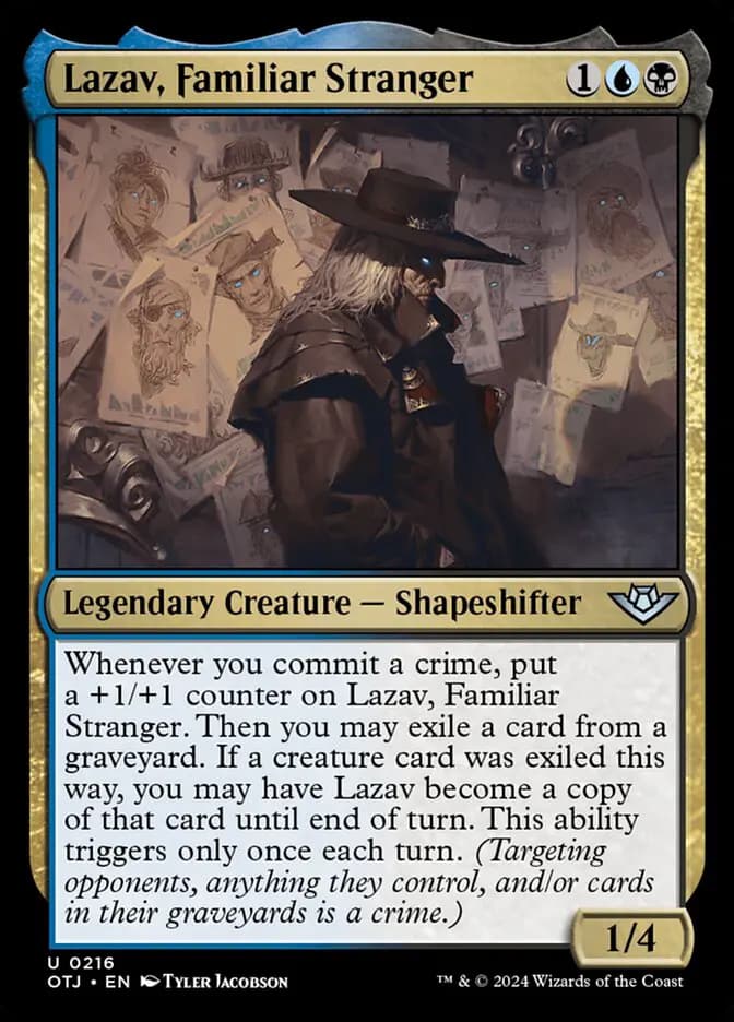 Card image of Lazav, Familiar Stranger