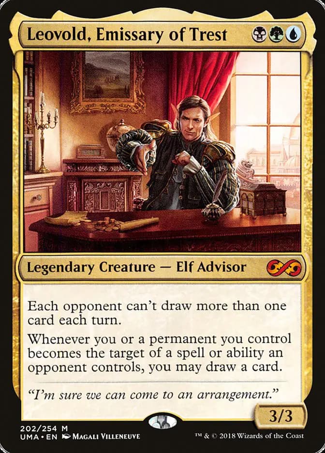 Card image of Leovold, Emissary of Trest