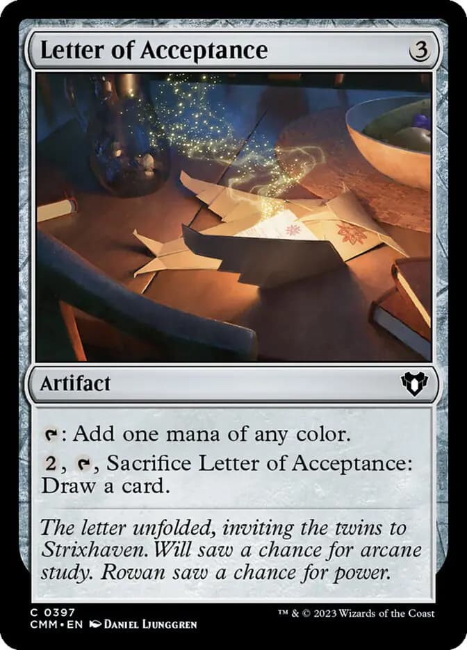 Card image of Letter of Acceptance