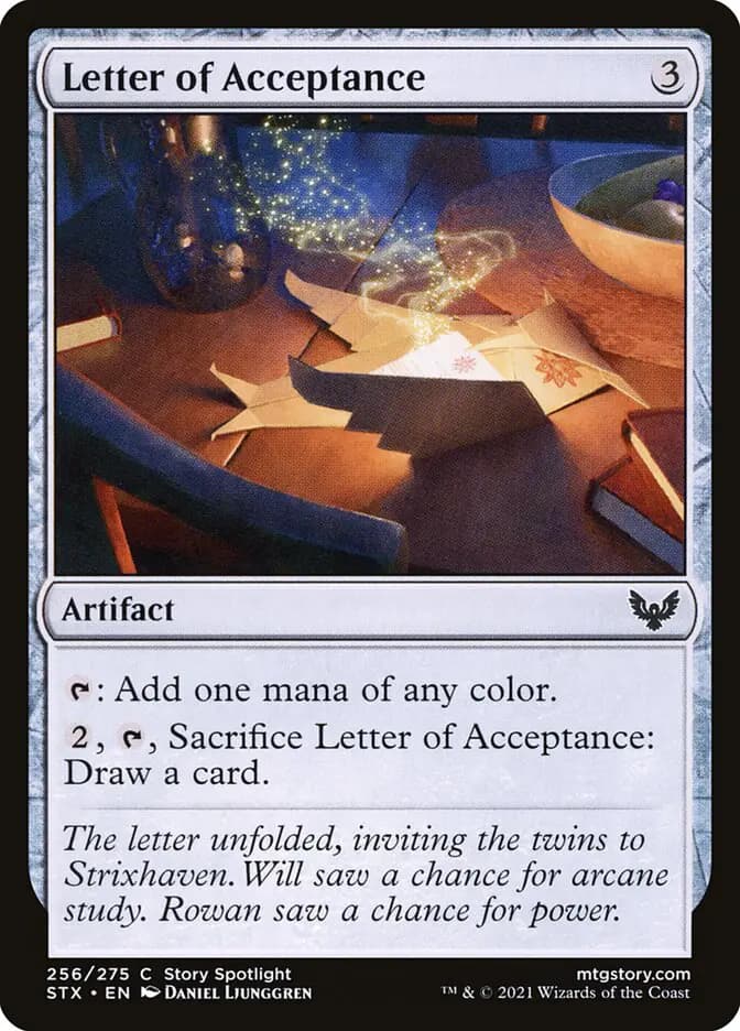Card image of Letter of Acceptance