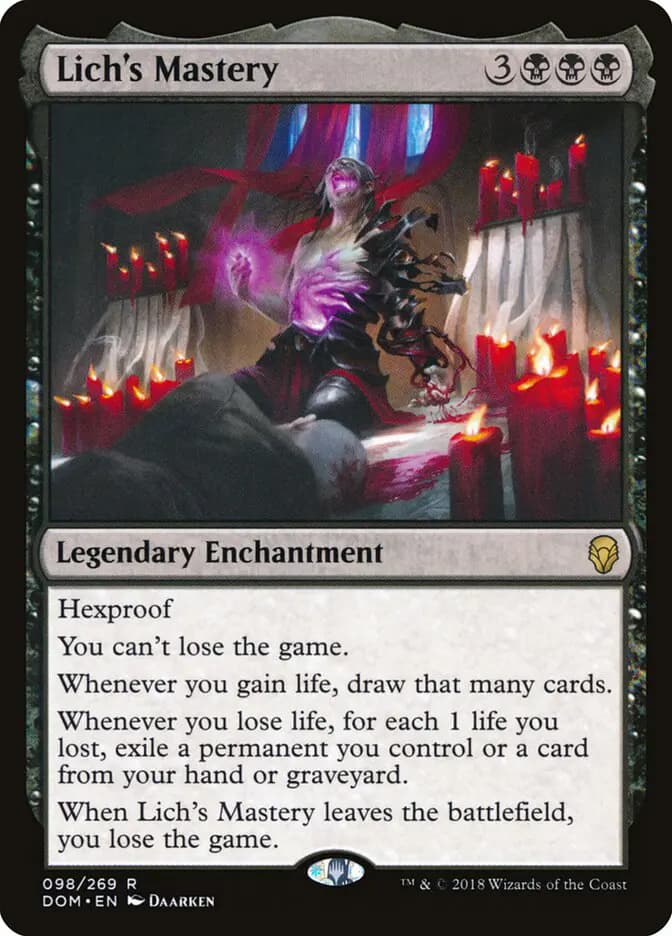 Card image of Lich's Mastery