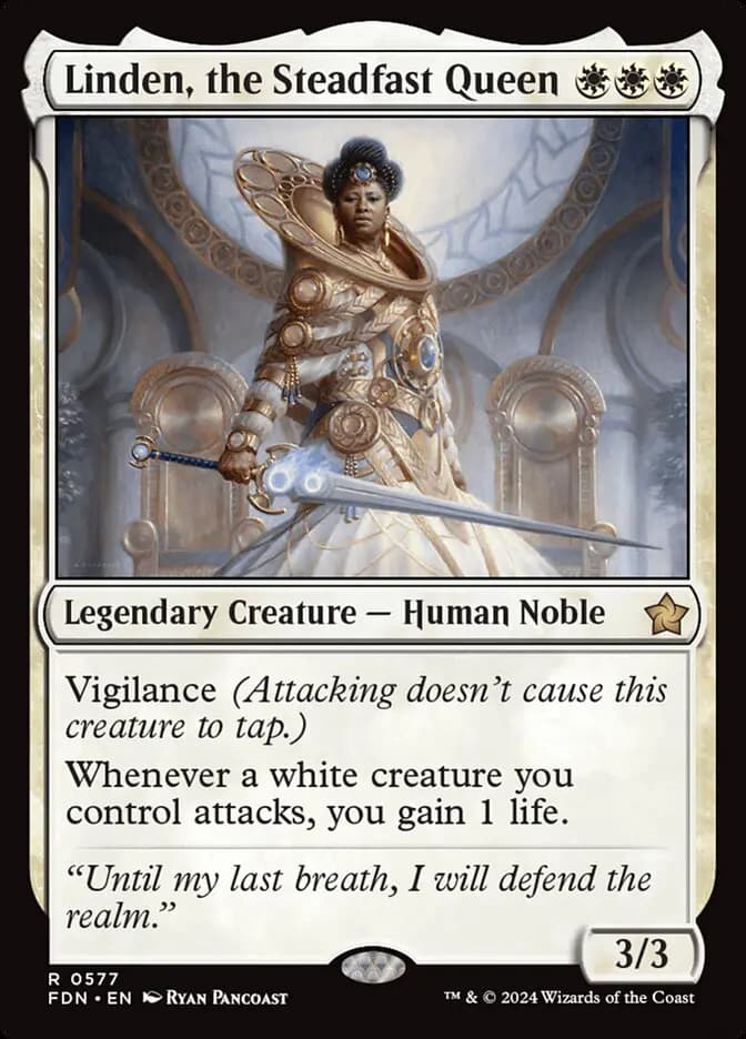 Card image of Linden, the Steadfast Queen