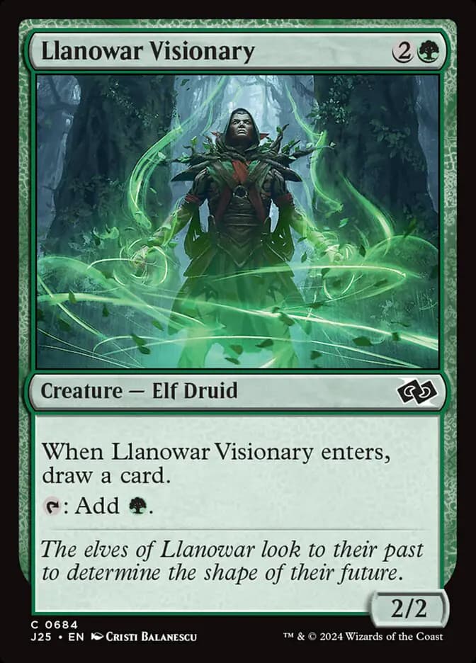 Card image of Llanowar Visionary