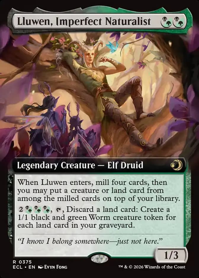 Card image of Lluwen, Imperfect Naturalist
