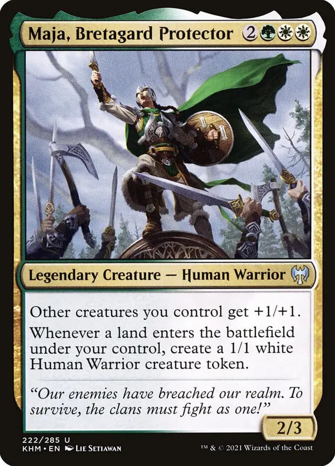 Card image of Maja, Bretagard Protector