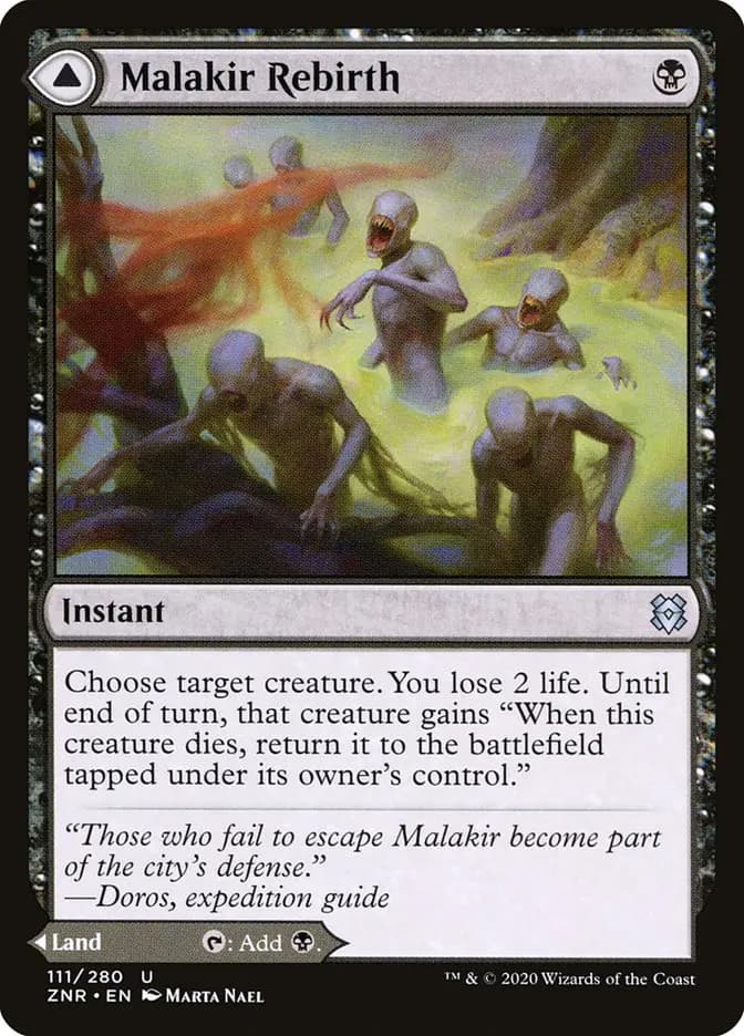 Card image of Malakir Rebirth / Malakir Mire