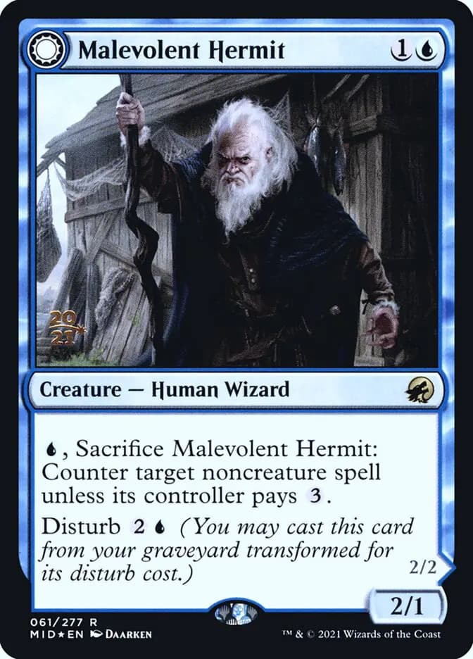 Card image of Malevolent Hermit / Benevolent Geist