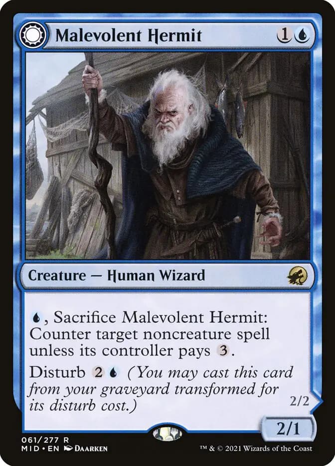 Card image of Malevolent Hermit / Benevolent Geist