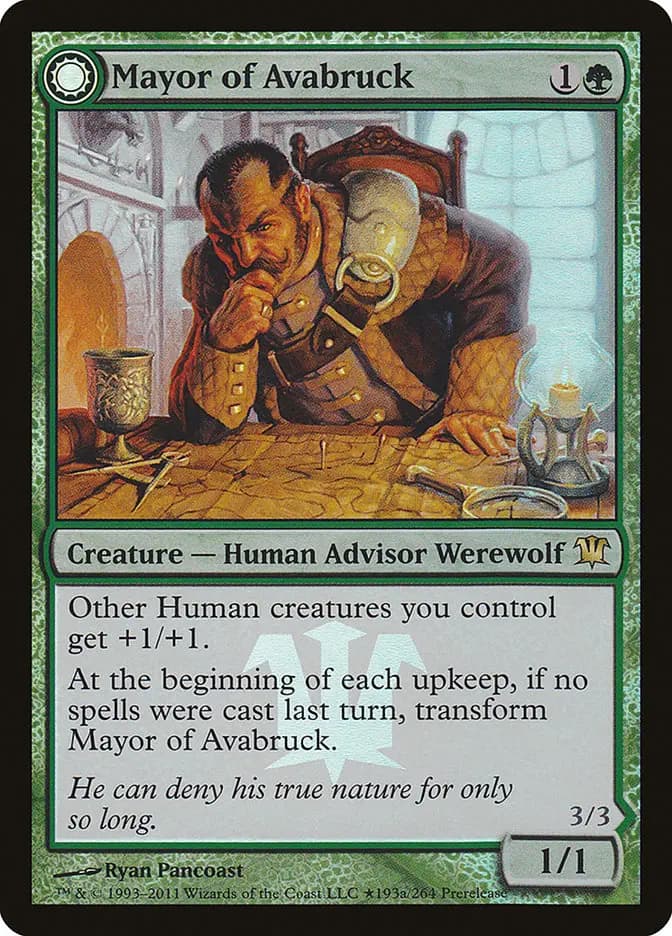 Card image of Mayor of Avabruck / Howlpack Alpha