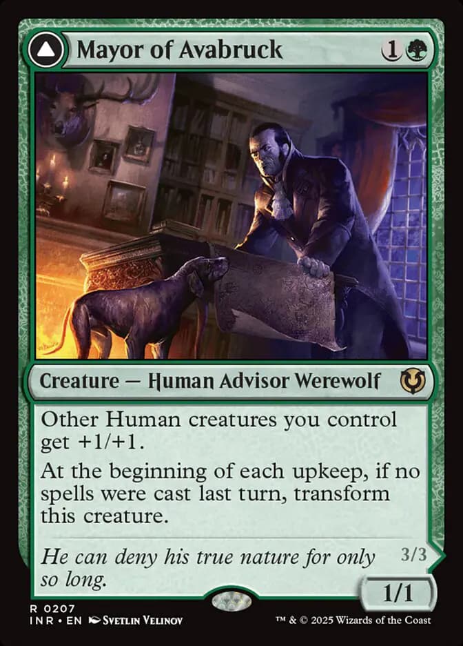 Card image of Mayor of Avabruck / Howlpack Alpha