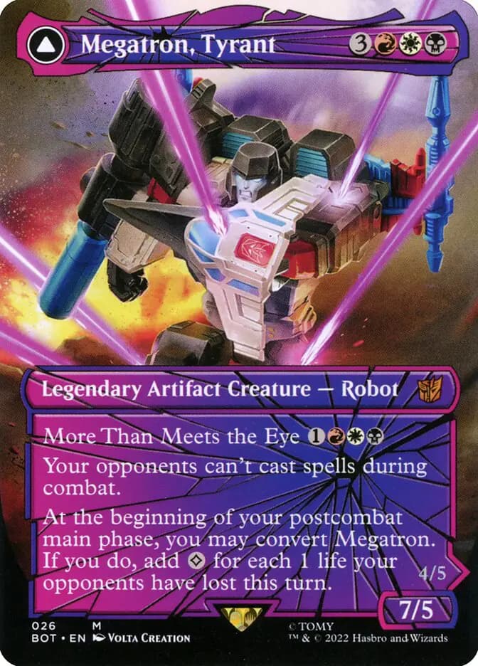 Card image of Megatron, Tyrant / Megatron, Destructive Force