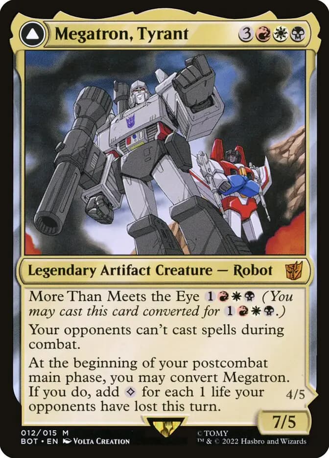 Card image of Megatron, Tyrant / Megatron, Destructive Force