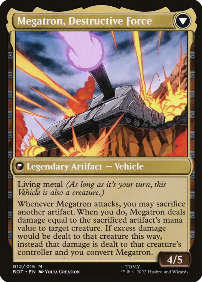 Card image of Megatron, Tyrant / Megatron, Destructive Force