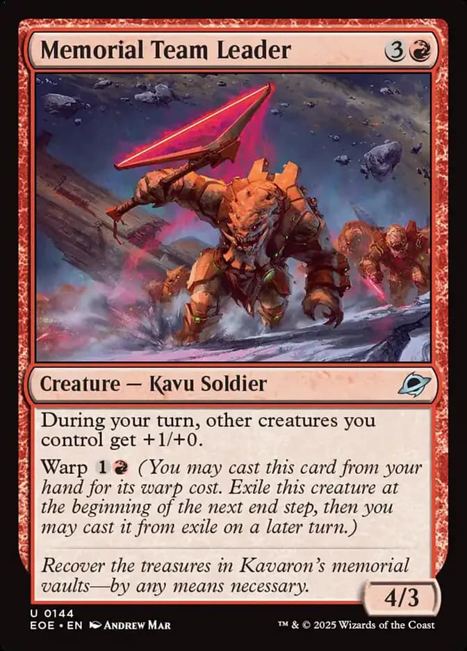 Card image of Memorial Team Leader