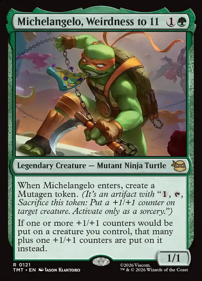 Card image of Michelangelo, Weirdness to 11