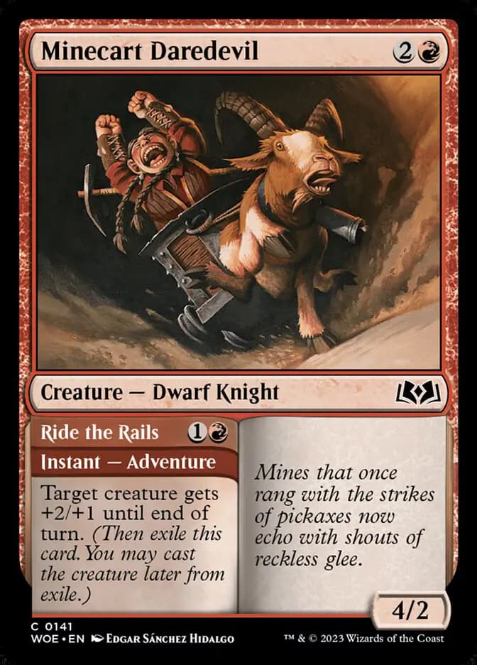Card image of Minecart Daredevil / Ride the Rails