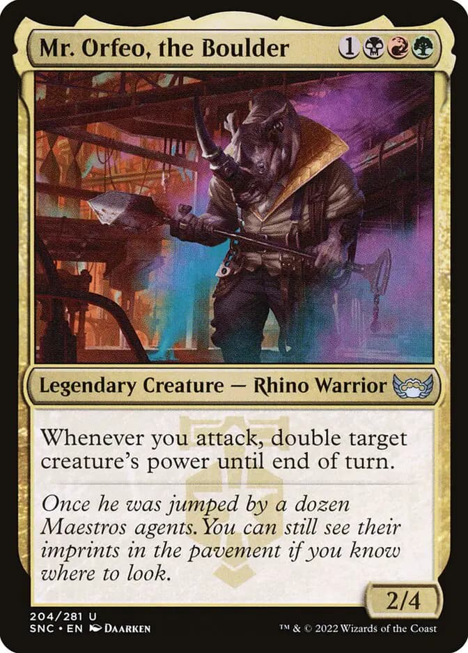 Card image of Mr. Orfeo, the Boulder