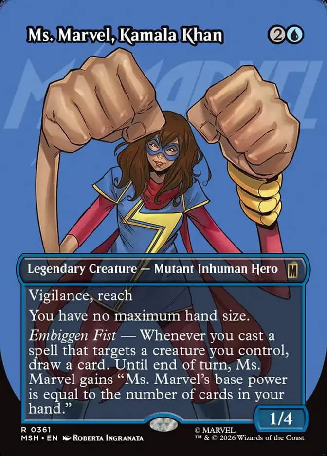 Card image of Ms. Marvel, Kamala Khan