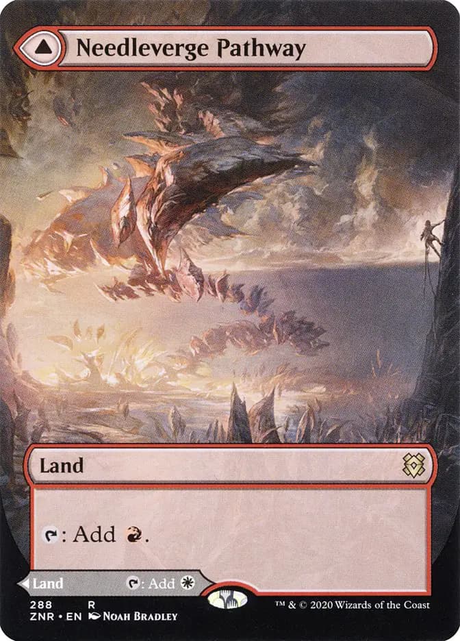 Card image of Needleverge Pathway / Pillarverge Pathway