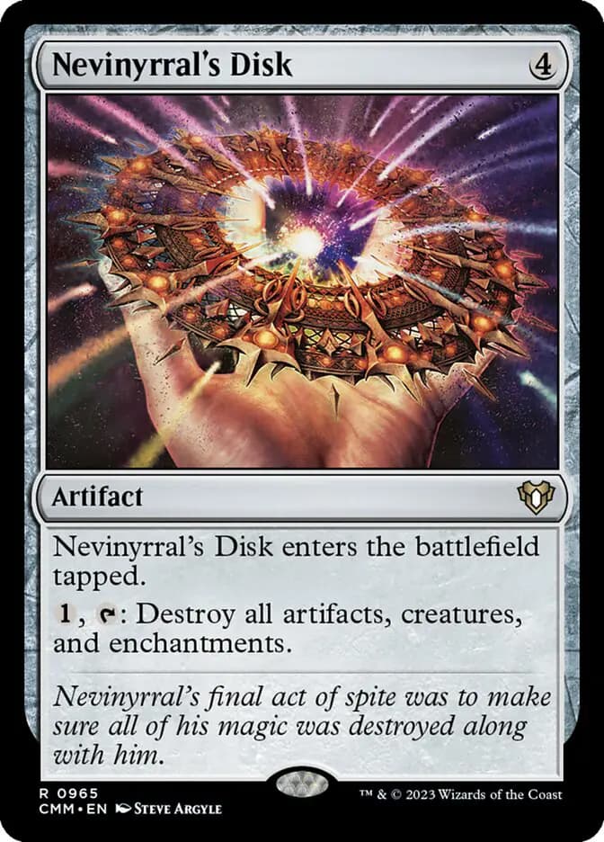 Card image of Nevinyrral's Disk