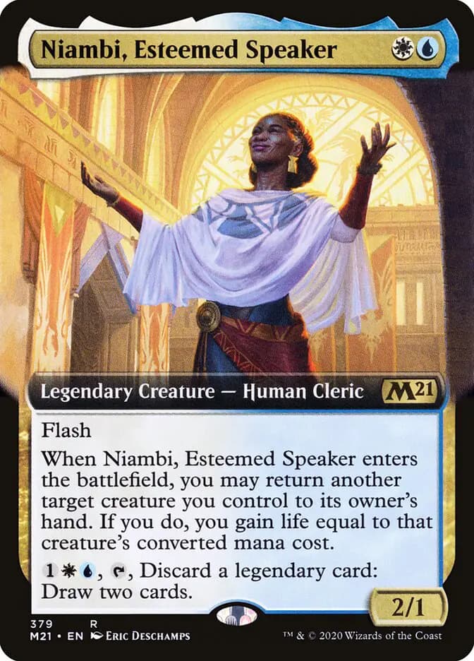 Card image of Niambi, Esteemed Speaker