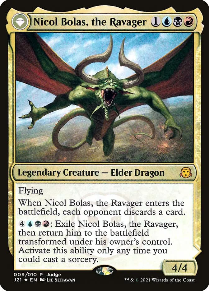 Card image of Nicol Bolas, the Ravager / Nicol Bolas, the Arisen