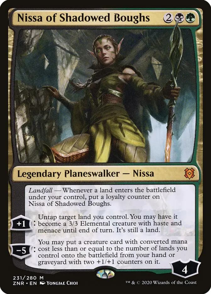 Card image of Nissa of Shadowed Boughs