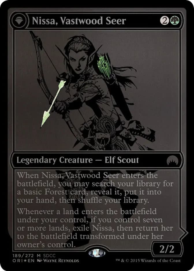 Card image of Nissa, Vastwood Seer / Nissa, Sage Animist