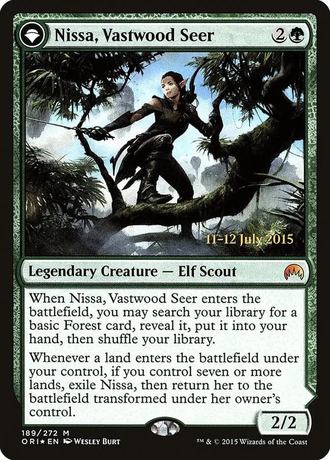 Card image of Nissa, Vastwood Seer / Nissa, Sage Animist