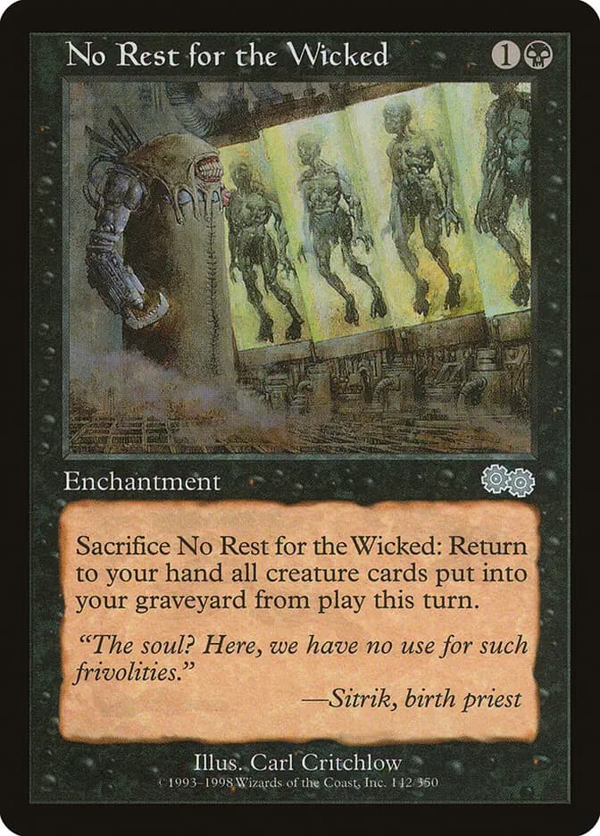 Card image of No Rest for the Wicked