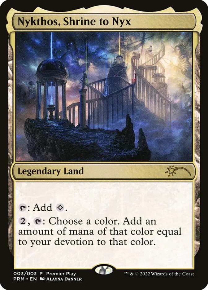Card image of Nykthos, Shrine to Nyx