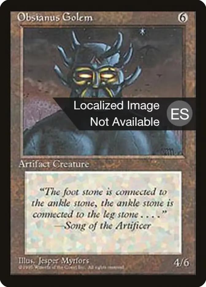 Card image of Obsianus Golem