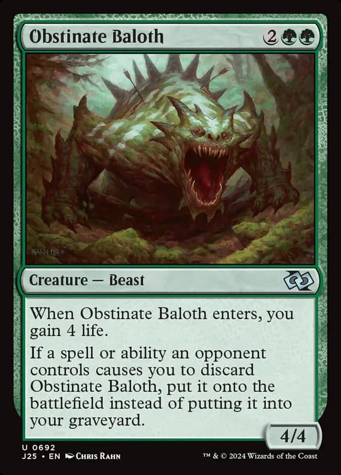 Card image of Obstinate Baloth