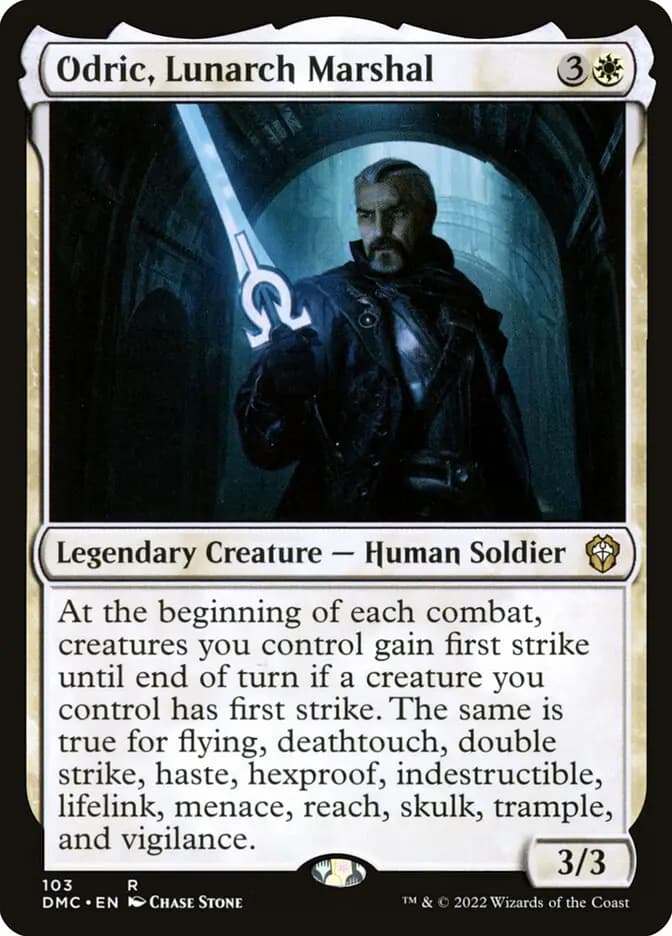 Card image of Odric, Lunarch Marshal