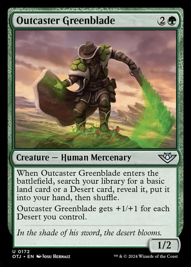 Card image of Outcaster Greenblade